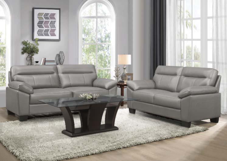 Denizen Loveseat in Gray 9537GRY-2 - Furniture 4 Less Outlet (Salinas,CA)