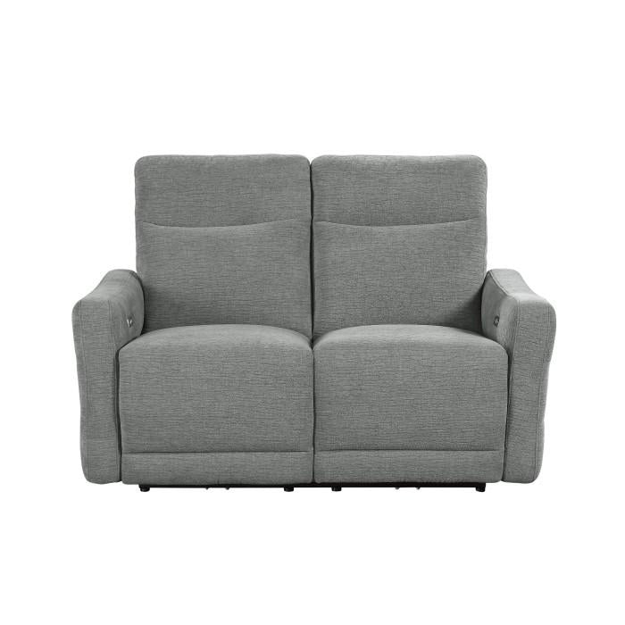 Edition Power Double Lay Flat Reclining Loveseat in Dove Grey 9804DV-2PWH - Furniture 4 Less Outlet (Salinas,CA)