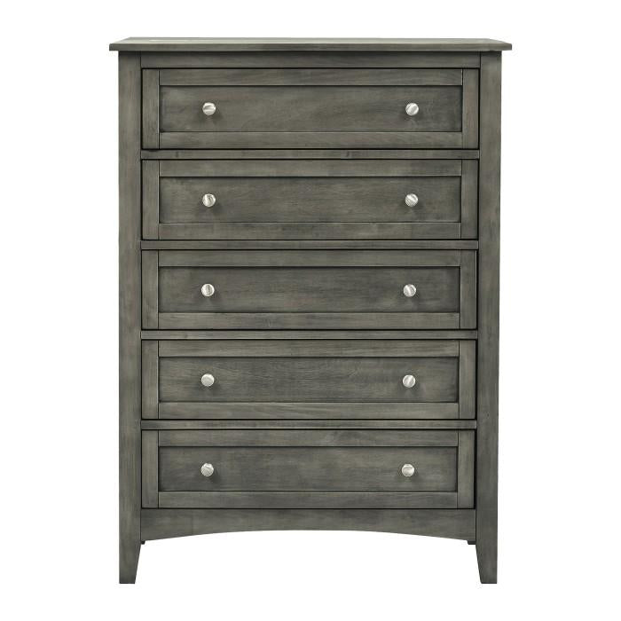 Garcia 5 Drawer Chest in Gray 2046-9 - Furniture 4 Less Outlet (Salinas,CA)