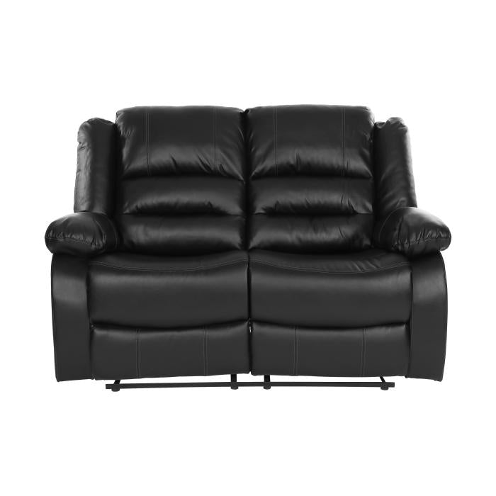 Jarita Double Reclining Loveseat in Black - Furniture 4 Less Outlet (Salinas,CA)