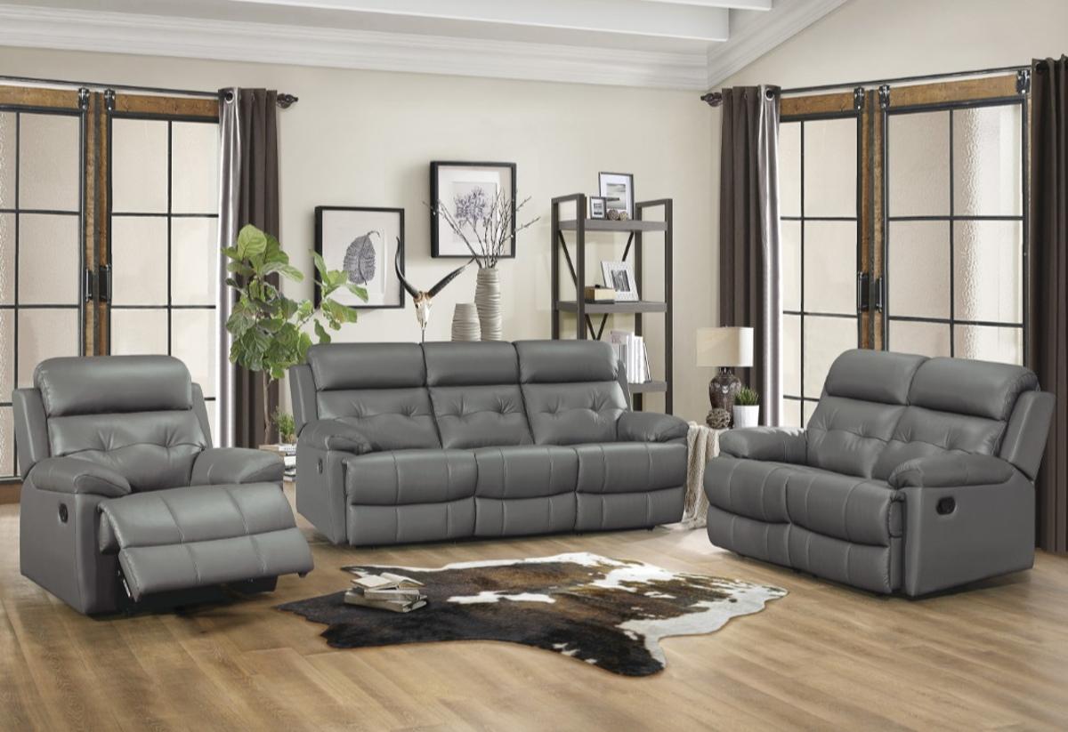 Lambent Double Reclining Loveseat in Dark Gray - Furniture 4 Less Outlet (Salinas,CA)