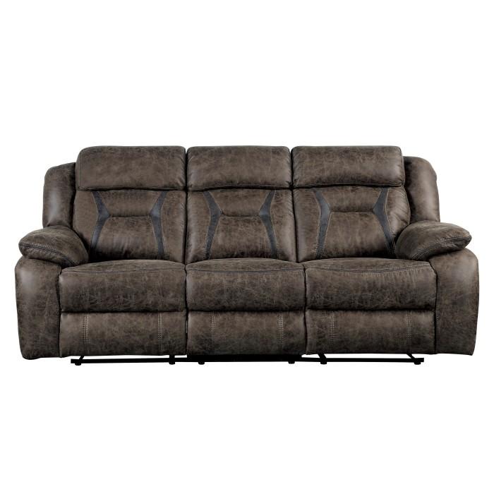 Madrona Double Reclining Sofa in Dark Brown 9989DB-3 - Furniture 4 Less Outlet (Salinas,CA)