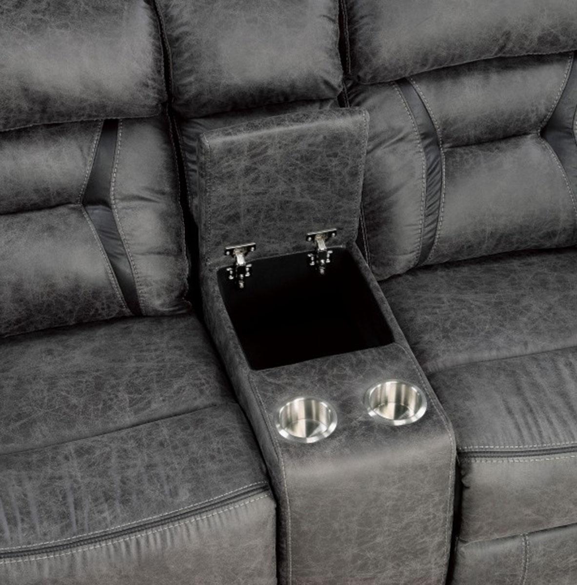 Madrona Hill Double Reclining Loveseat in Gray 9989GY-2 - Furniture 4 Less Outlet (Salinas,CA)