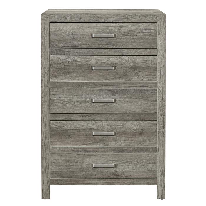 Mandan 5 Drawer Chest in Weathered Gray 1910GY-9 - Furniture 4 Less Outlet (Salinas,CA)