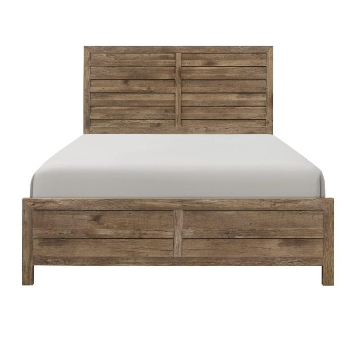 Mandan Queen Panel Bed in Weathered Pine 1910-1 - Furniture 4 Less Outlet (Salinas,CA)