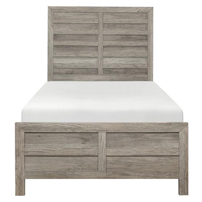 Mandan Twin Panel Bed in Weathered Gray 1910GYT-1 - Furniture 4 Less Outlet (Salinas,CA)