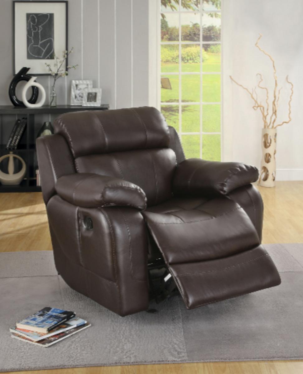 Marille Double Glider Reclining Chair in Brown - Furniture 4 Less Outlet (Salinas,CA)
