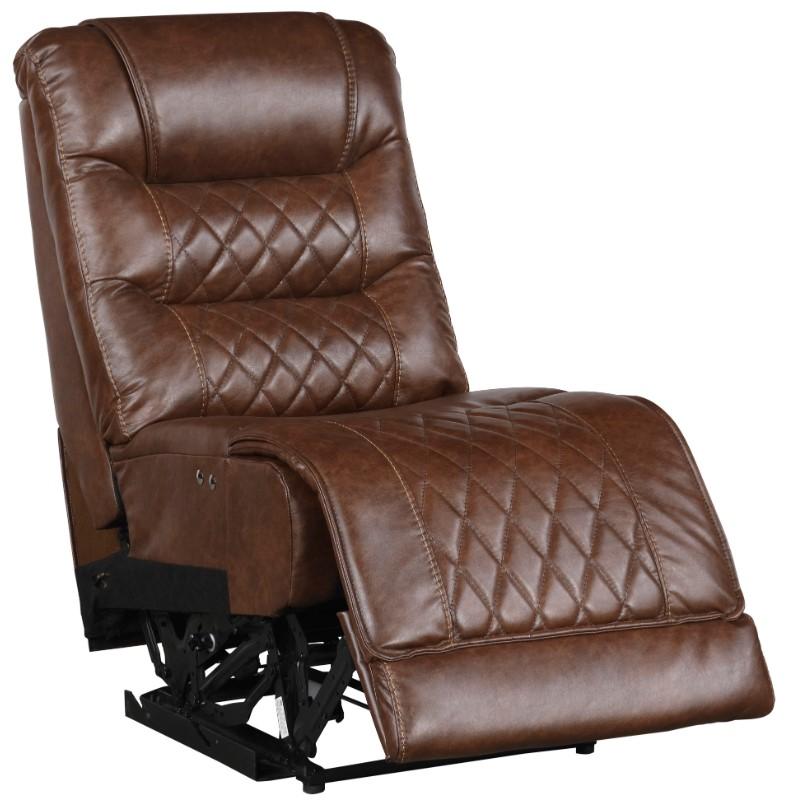 Putnam Power Armless Reclining Chair in Brown 9405BR-ARPW - Furniture 4 Less Outlet (Salinas,CA)