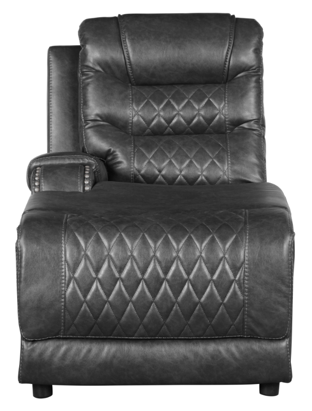 Putnam Power Left Side Reclining Chaise with USB Port in Gray 9405GY-LCPW - Furniture 4 Less Outlet (Salinas,CA)