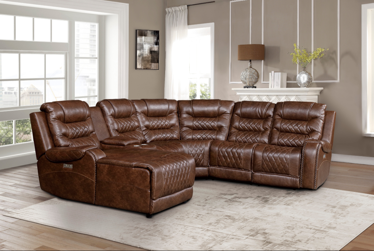 Putnam Power Right Side Reclining Chair with USB Port in Brown 9405BR-RRPW - Furniture 4 Less Outlet (Salinas,CA)