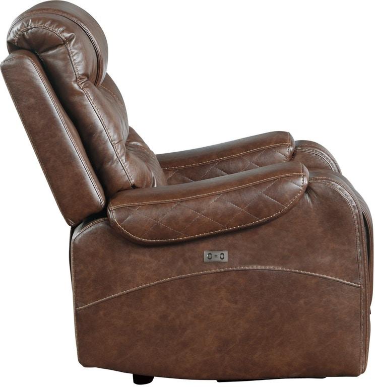 Putnam Power Reclining Chair in Brown 9405BR-1PW - Furniture 4 Less Outlet (Salinas,CA)