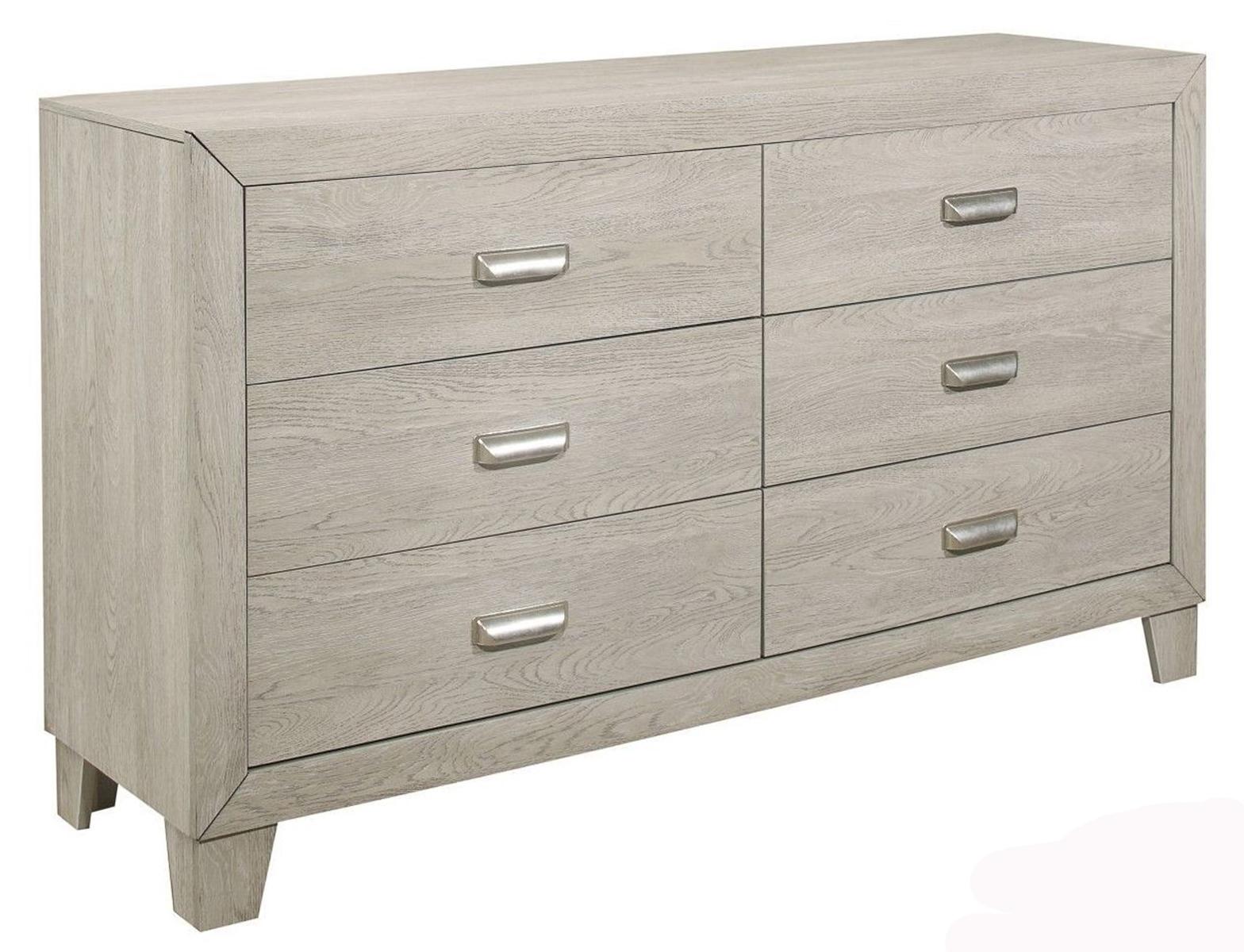 Quinby 6 Drawer Dresser in Light Brown 1525-5 - Furniture 4 Less Outlet (Salinas,CA)