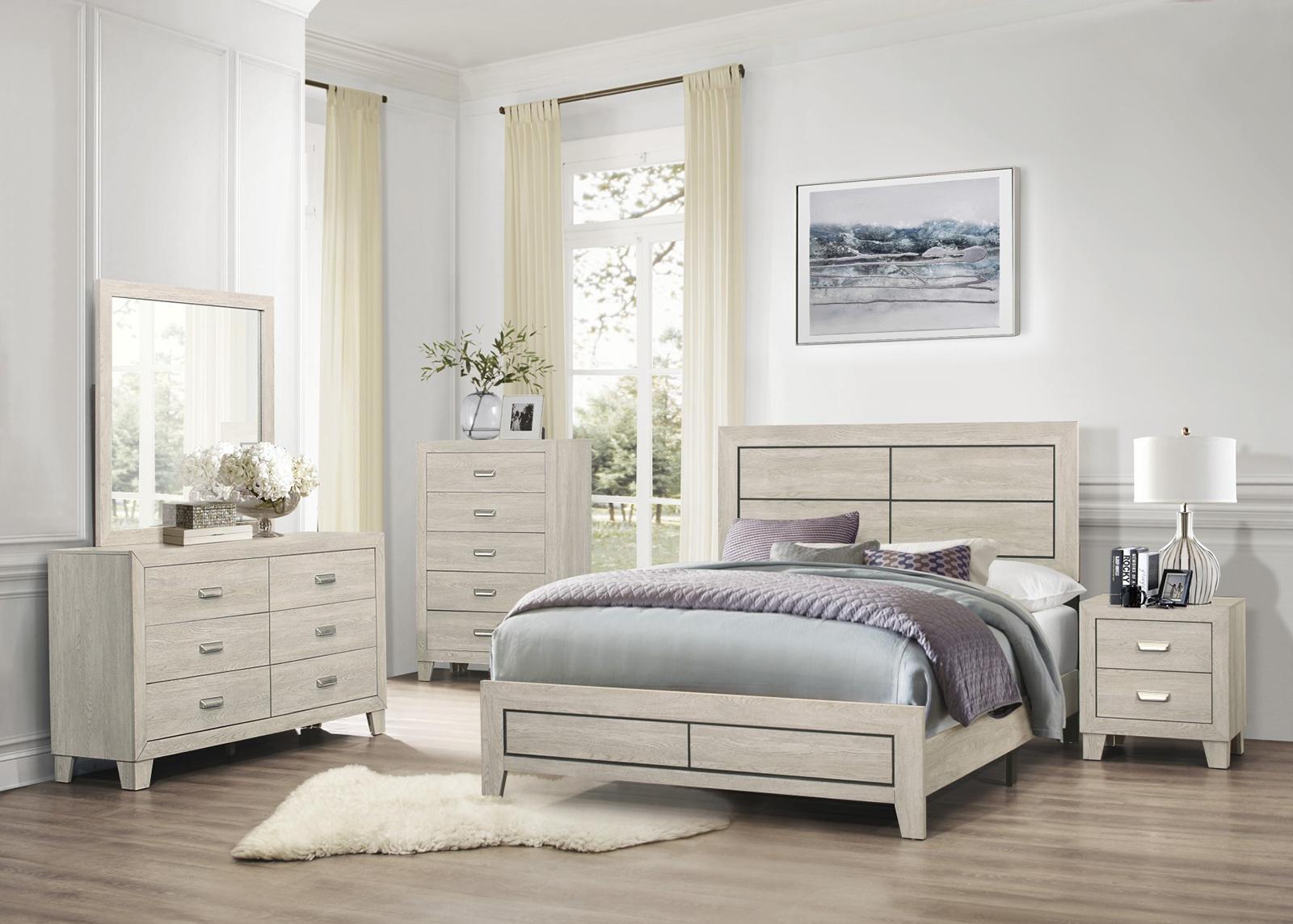 Quinby Mirror in Light Brown 1525-6 - Furniture 4 Less Outlet (Salinas,CA)