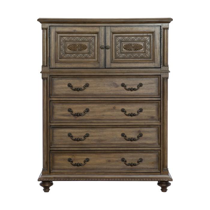 Rachelle 4 Drawer Chest in Weathered Pecan 1693-9 - Furniture 4 Less Outlet (Salinas,CA)