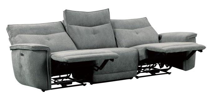 Tesoro Power Double Reclining Sofa w/ Power Headrests in Dark Gray 9509DG-3PWH - Furniture 4 Less Outlet (Salinas,CA)
