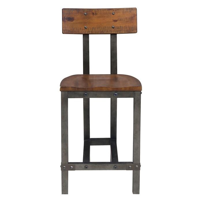 Holverson Counter Height Chair in Rustic Brown (Set of 2) - Furniture 4 Less Outlet (Salinas,CA)