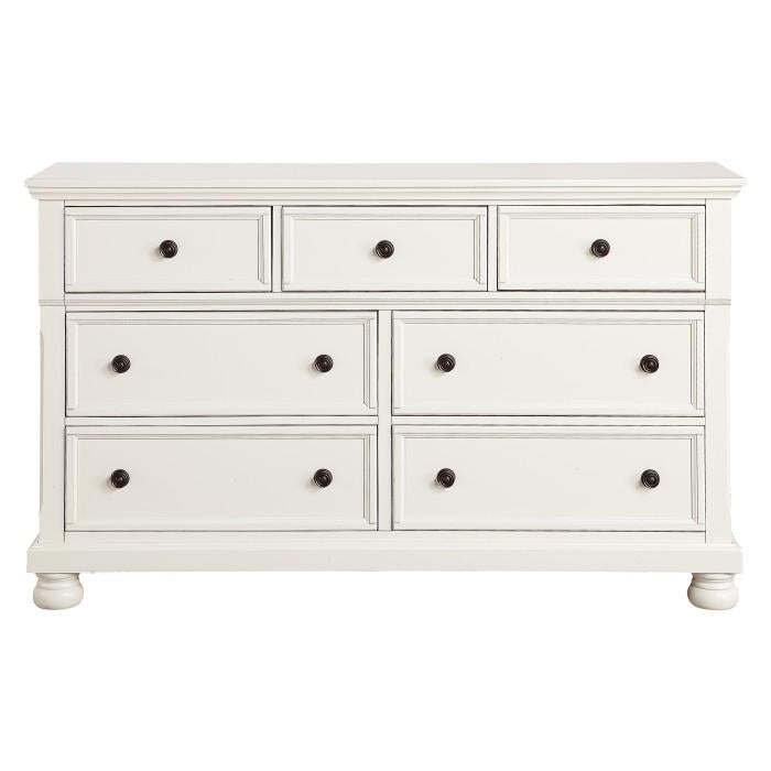 Laurelin 7 Drawer Dresser in White 1714W-5 - Furniture 4 Less Outlet (Salinas,CA)