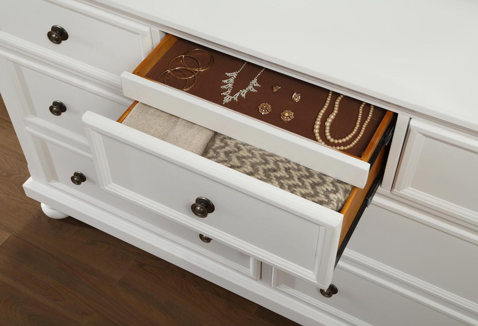 Laurelin 7 Drawer Dresser in White 1714W-5 - Furniture 4 Less Outlet (Salinas,CA)