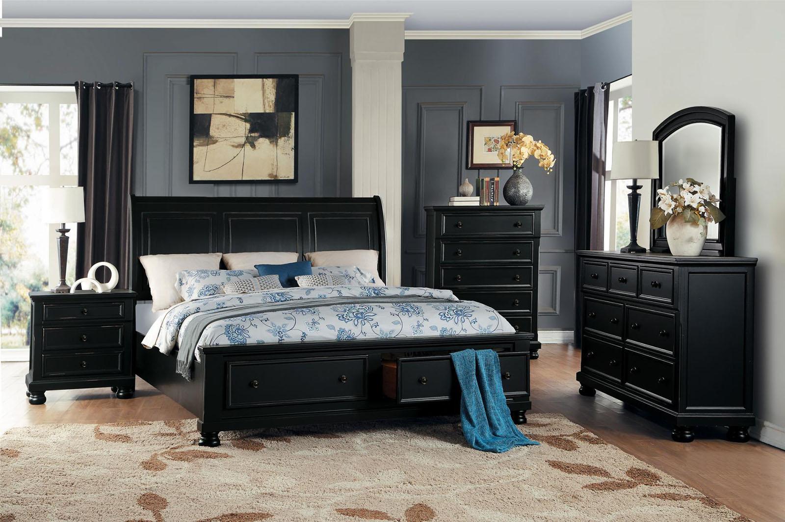 Laurelin 5 Drawer Chest in Black 1714BK-9 - Furniture 4 Less Outlet (Salinas,CA)