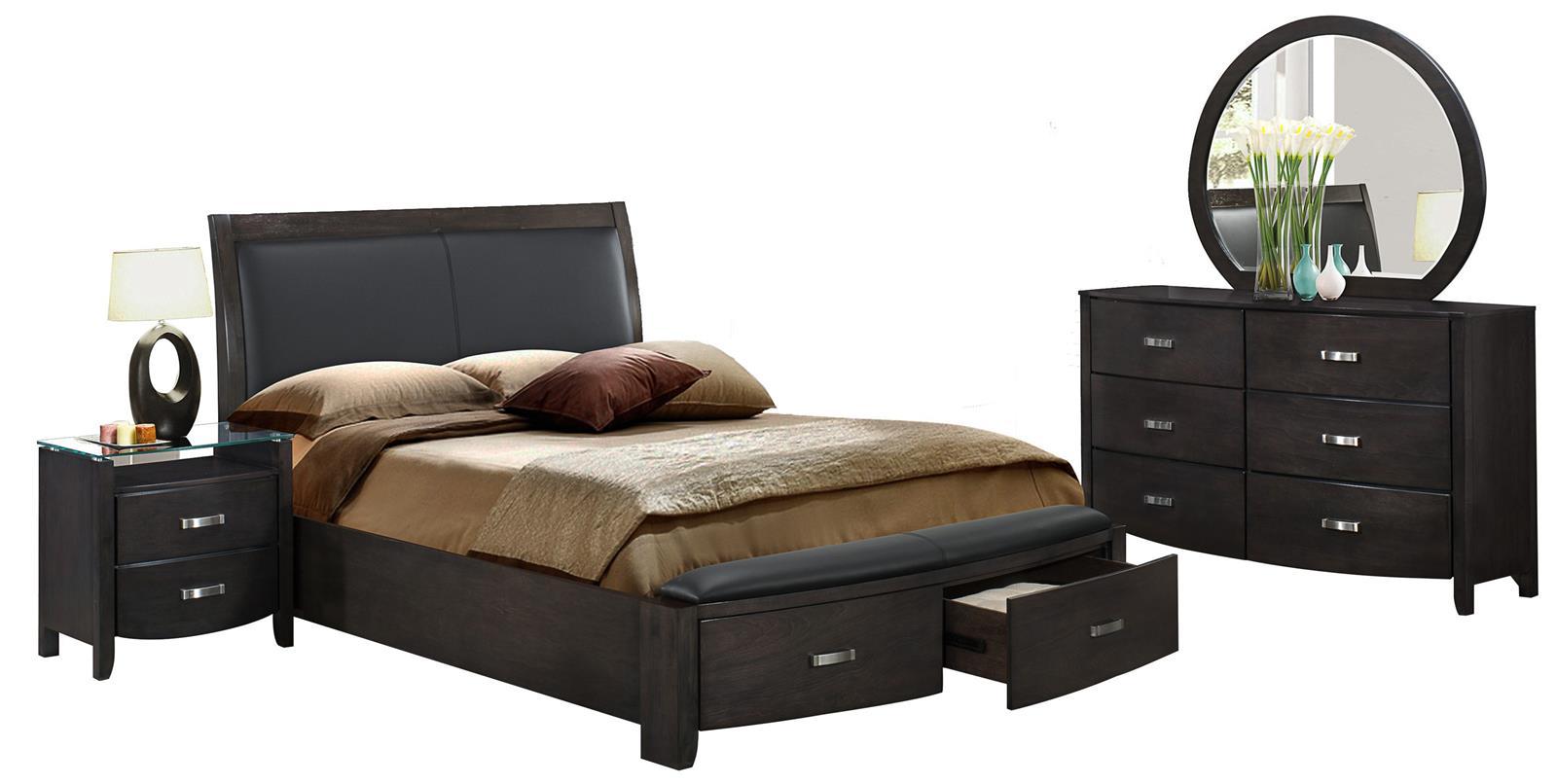Lyric 2 Drawer Nightstand in Brownish Gray 1737NGY-4 - Furniture 4 Less Outlet (Salinas,CA)