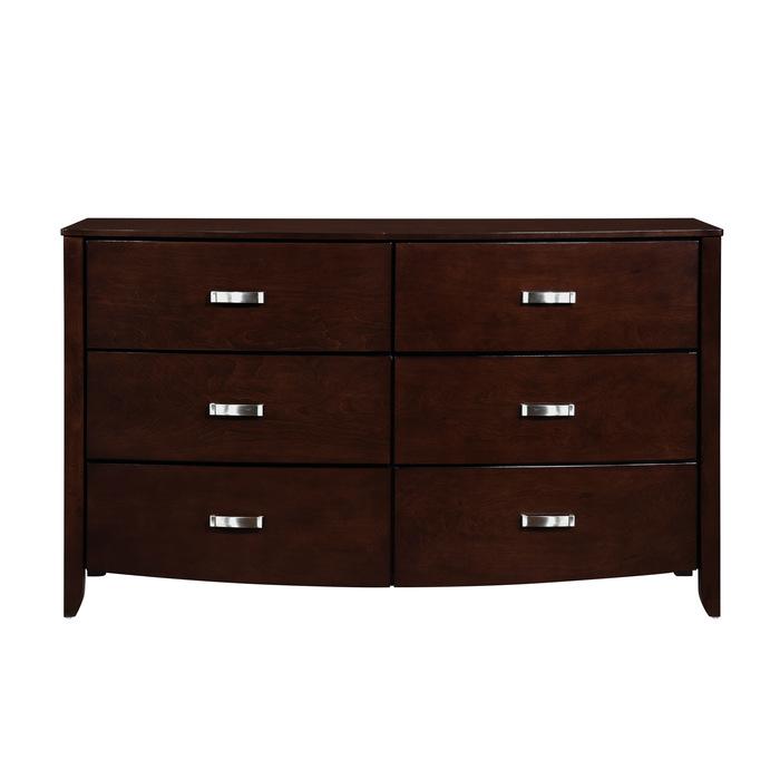 Lyric 6 Drawer Dresser in Dark Espresso 1737NC-5 - Furniture 4 Less Outlet (Salinas,CA)
