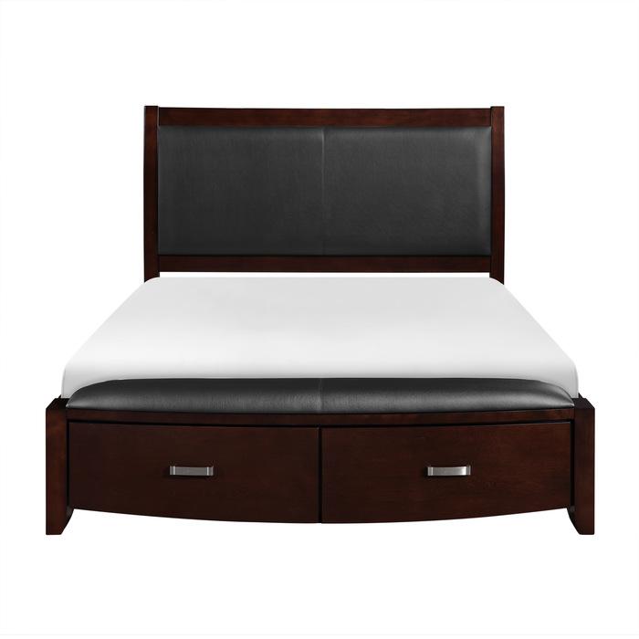 Lyric Queen Sleigh Storage Bed in Dark Espresso 1737NC-1 - Furniture 4 Less Outlet (Salinas,CA)