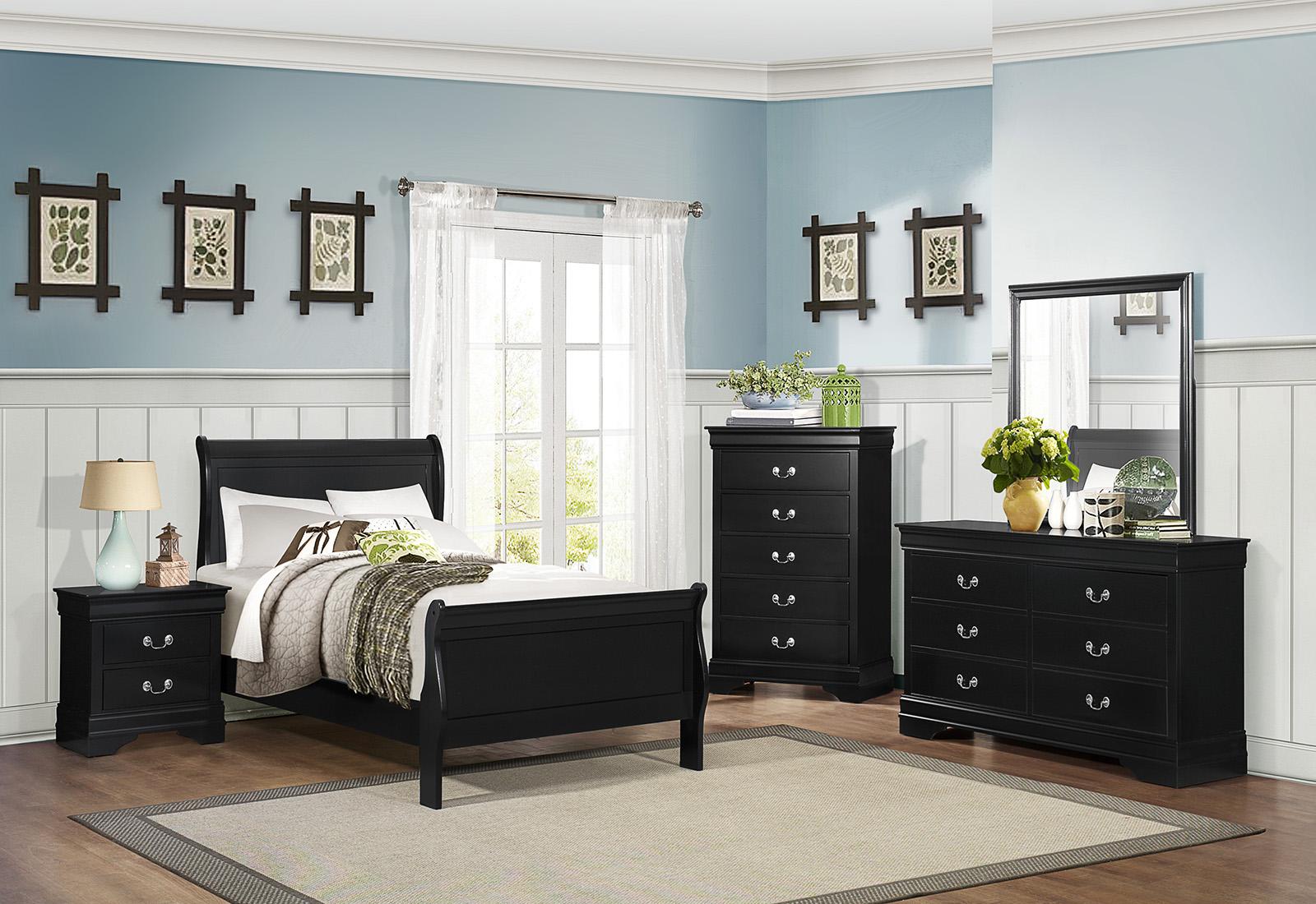 Mayville 6 Drawer Dresser in Black 2147BK-5 - Furniture 4 Less Outlet (Salinas,CA)
