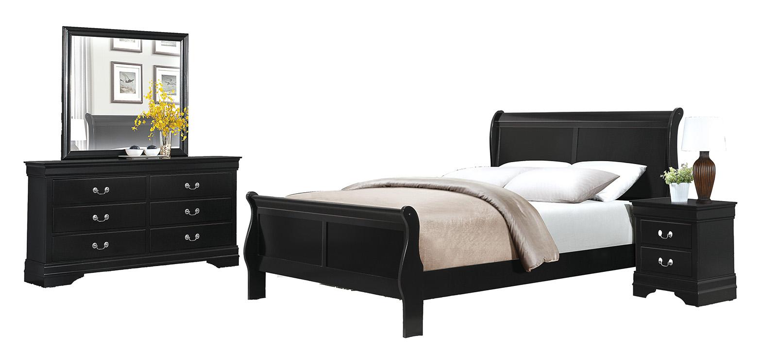 Mayville 2 Drawer Nightstand in Black 2147BK-4 - Furniture 4 Less Outlet (Salinas,CA)