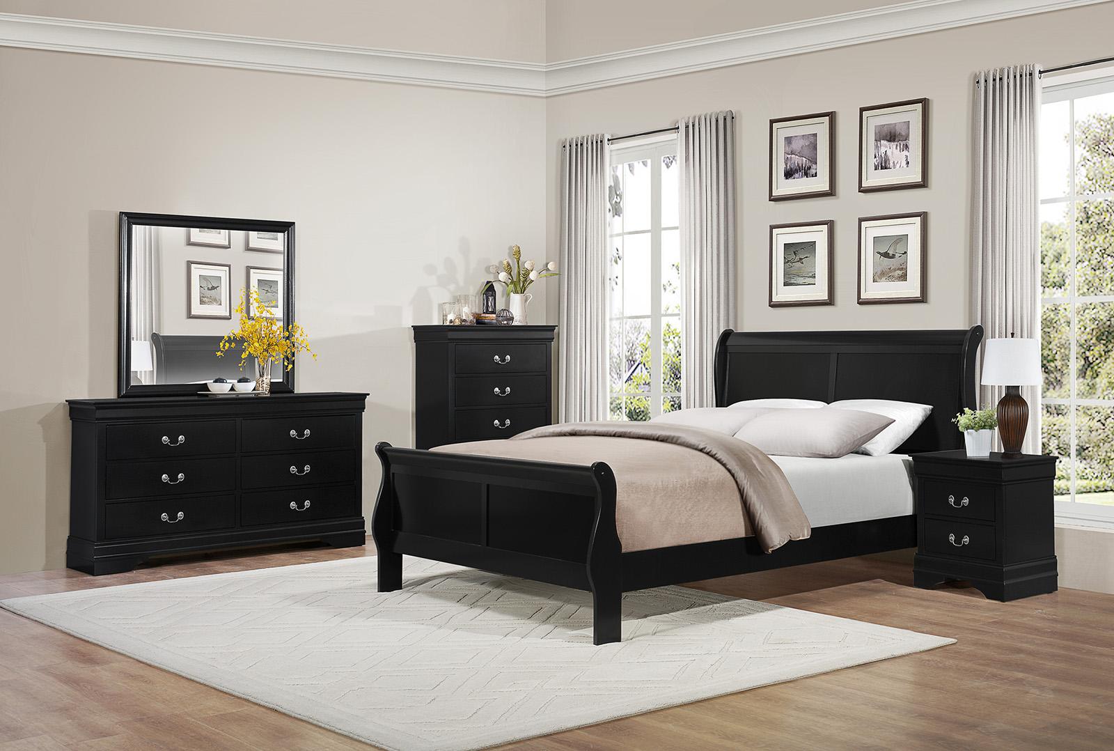 Mayville 6 Drawer Dresser in Black 2147BK-5 - Furniture 4 Less Outlet (Salinas,CA)