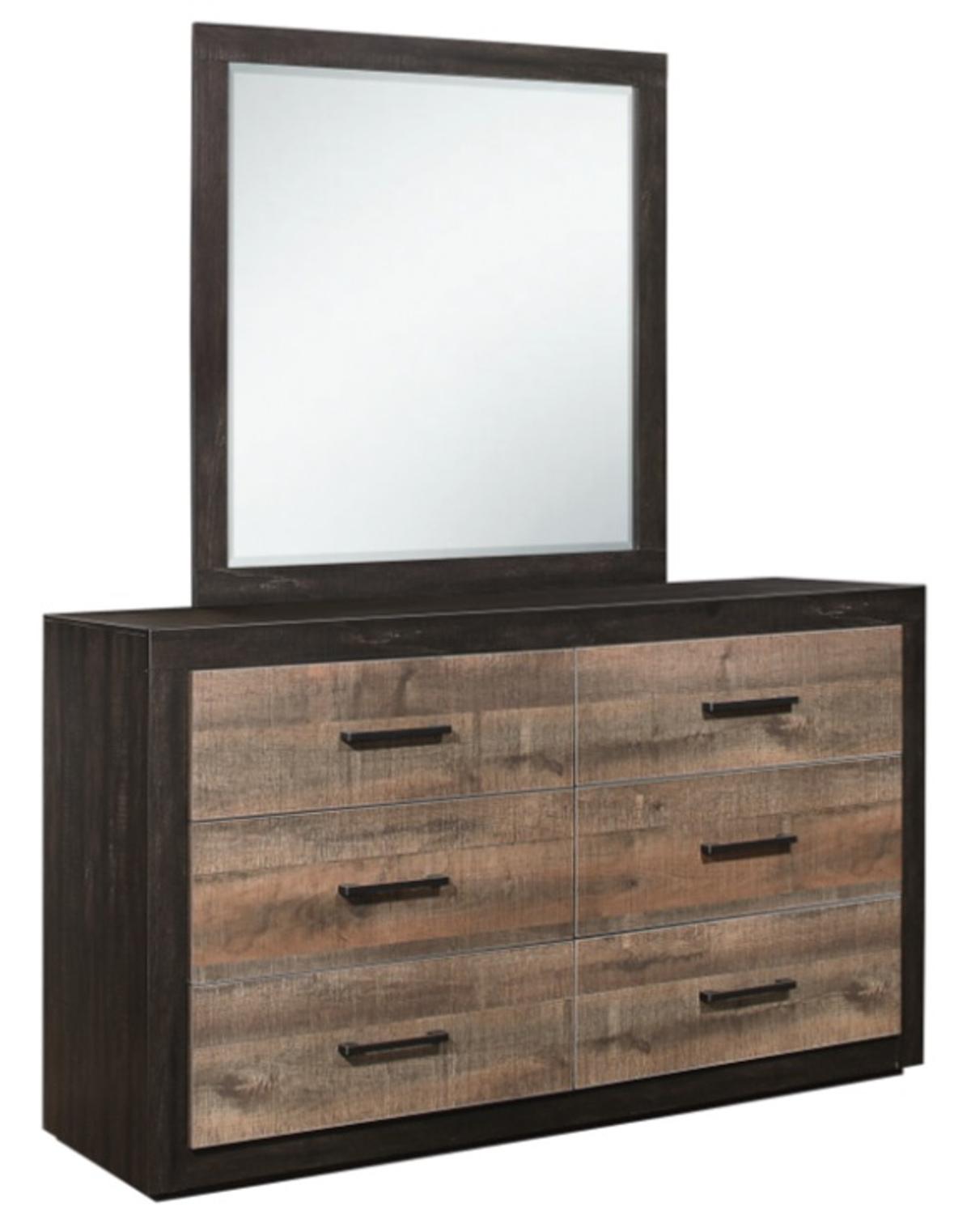 Miter Mirror in Rustin Mahogany & Dark Ebony 1762-6 - Furniture 4 Less Outlet (Salinas,CA)