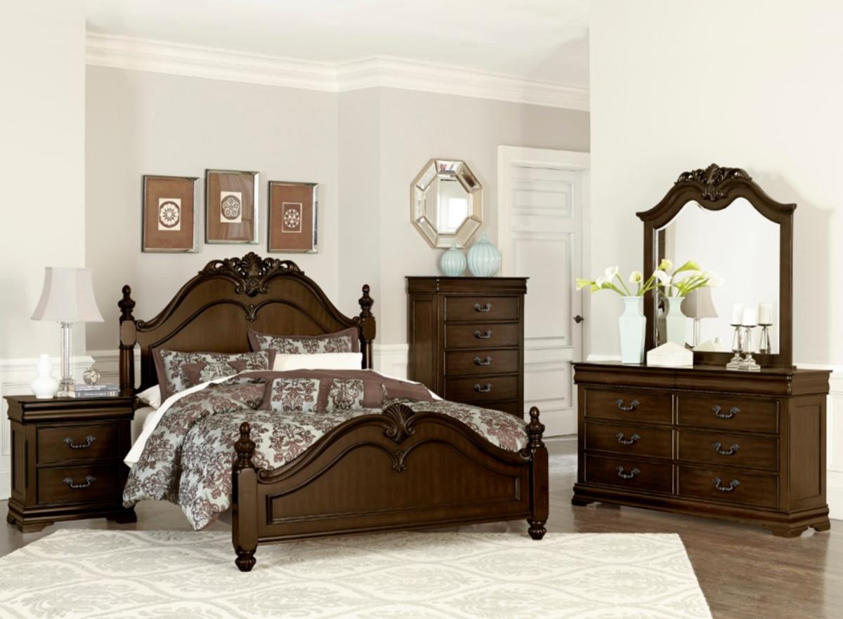 Mont Belvieu Nightstand in Dark Cherry 1869-4 - Furniture 4 Less Outlet (Salinas,CA)