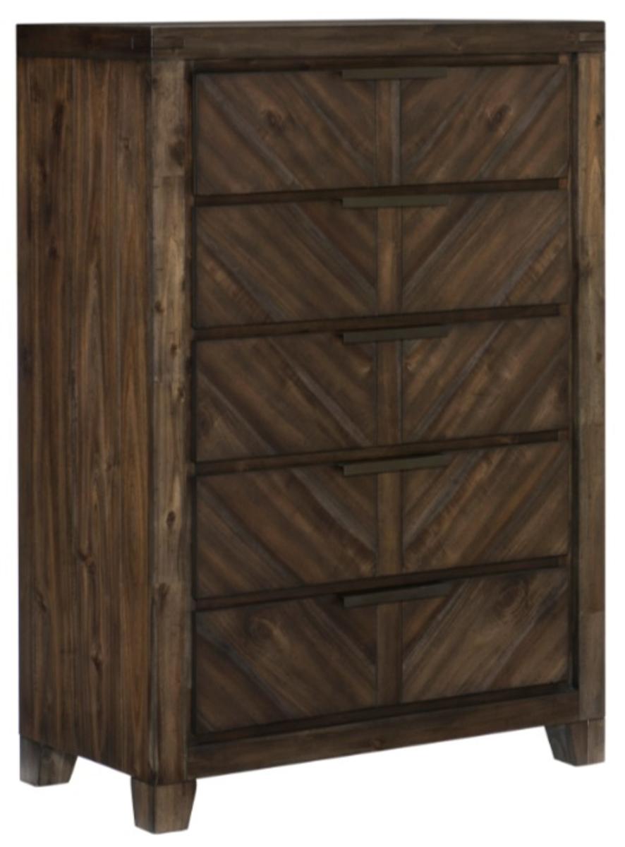 Parnell Chest in Rustic Cherry 1648-9 - Furniture 4 Less Outlet (Salinas,CA)