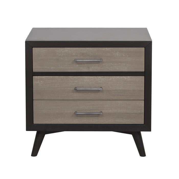 Raku 3 Drawer Nightstand in Gray 1711-4 - Furniture 4 Less Outlet (Salinas,CA)
