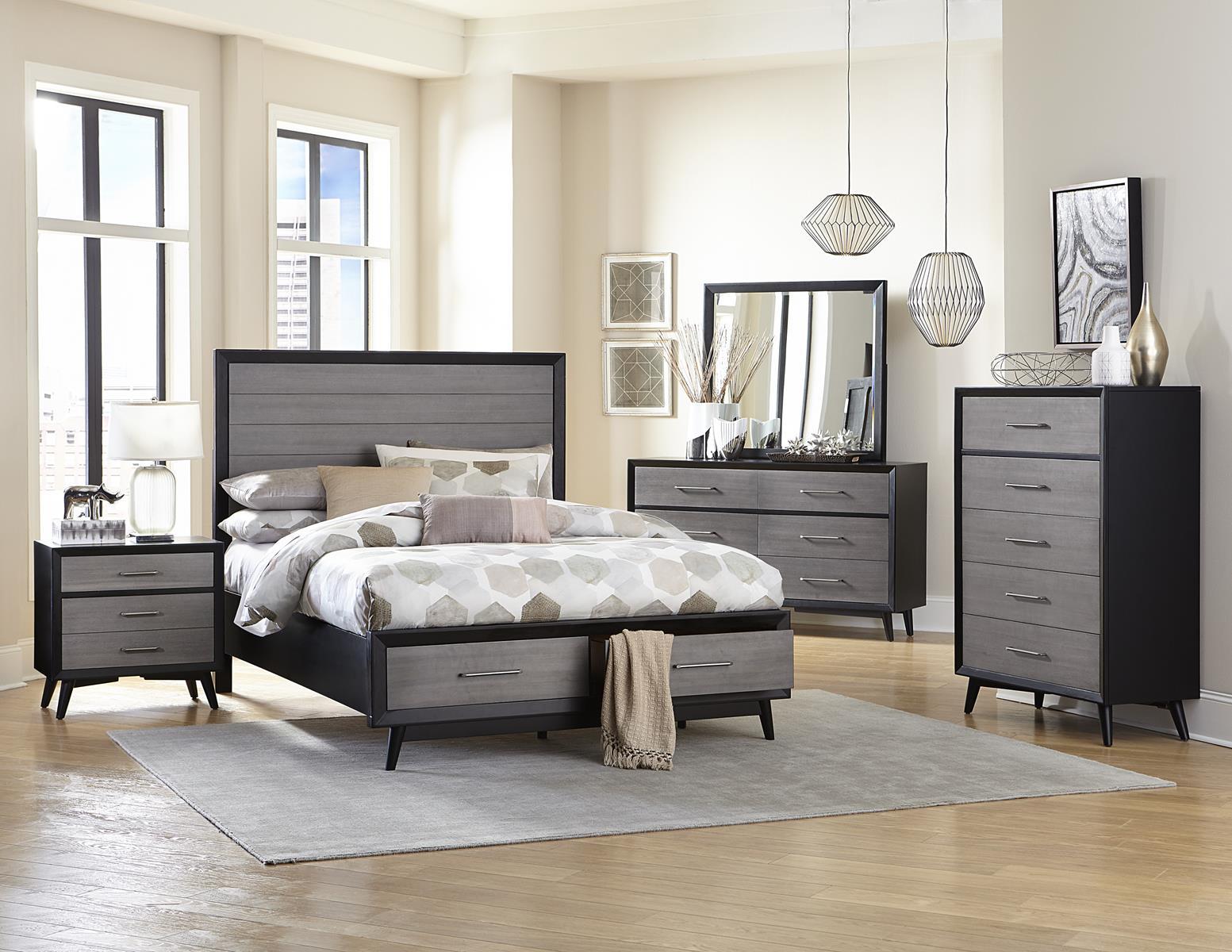 Raku 3 Drawer Nightstand in Gray 1711-4 - Furniture 4 Less Outlet (Salinas,CA)
