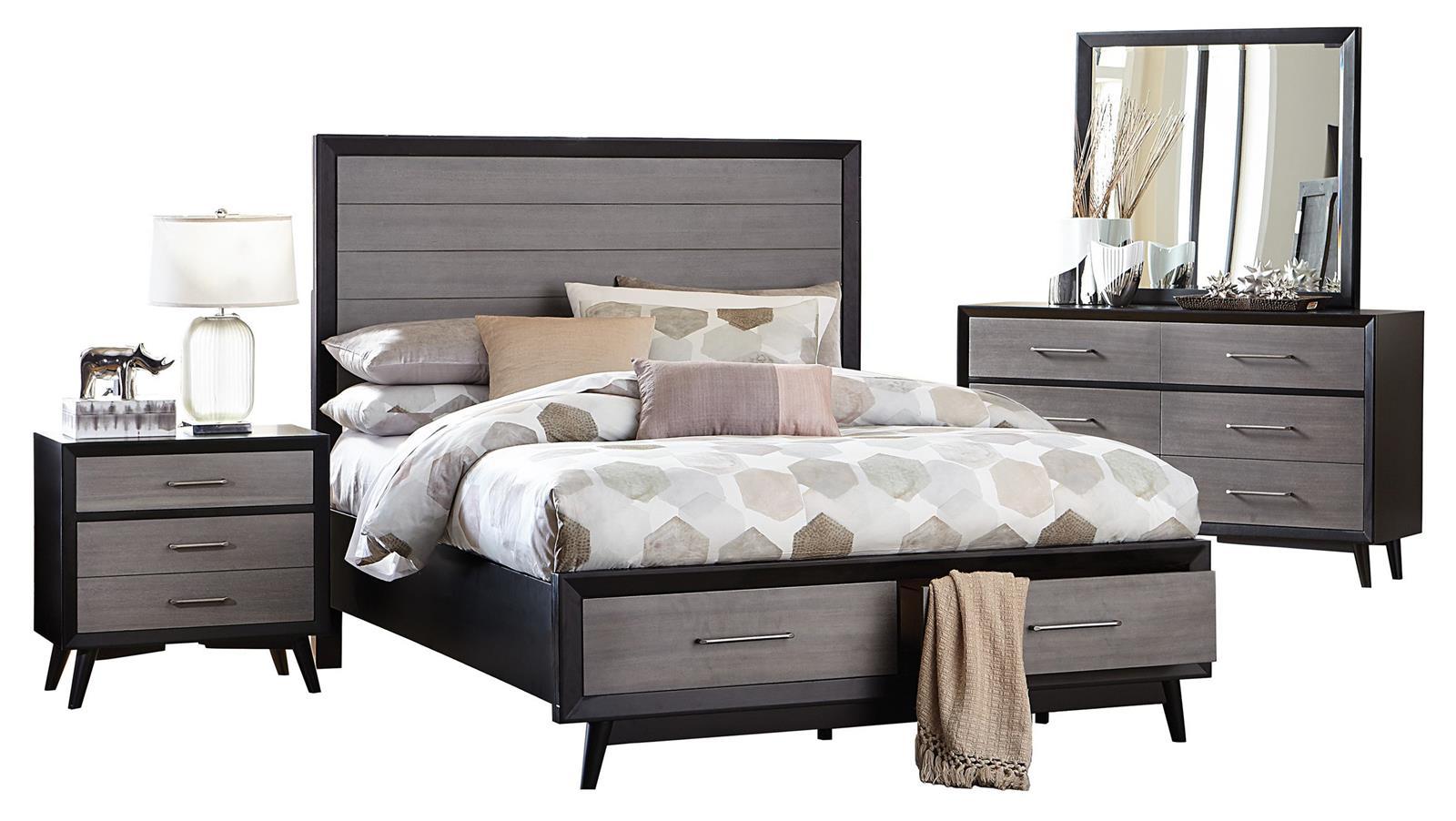Raku 3 Drawer Nightstand in Gray 1711-4 - Furniture 4 Less Outlet (Salinas,CA)