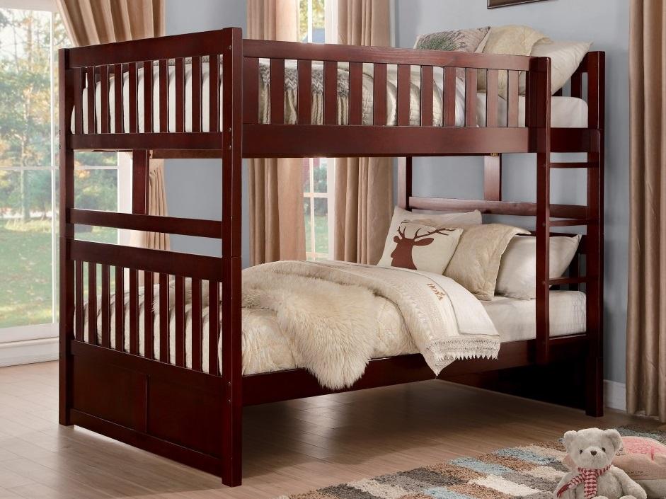 Rowe Full/Full Bunk Bed in Dark Cherry B2013FFDC-1 - Furniture 4 Less Outlet (Salinas,CA)