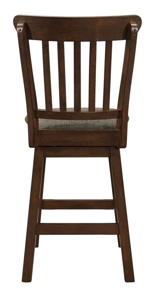 Schleiger Counter Height Swivel Chair in Dark Brown (Set of 2) - Furniture 4 Less Outlet (Salinas,CA)