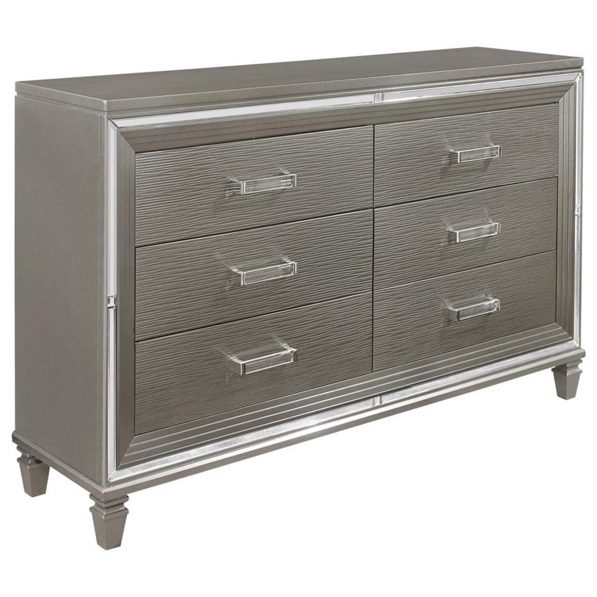 Tamsin Dresser in Silver Grey Metallic 1616-5 - Furniture 4 Less Outlet (Salinas,CA)