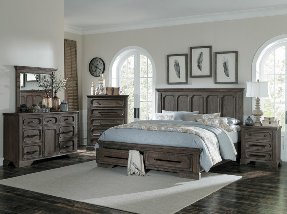 Taulon Mirror in Dark Oak 5438-6 - Furniture 4 Less Outlet (Salinas,CA)