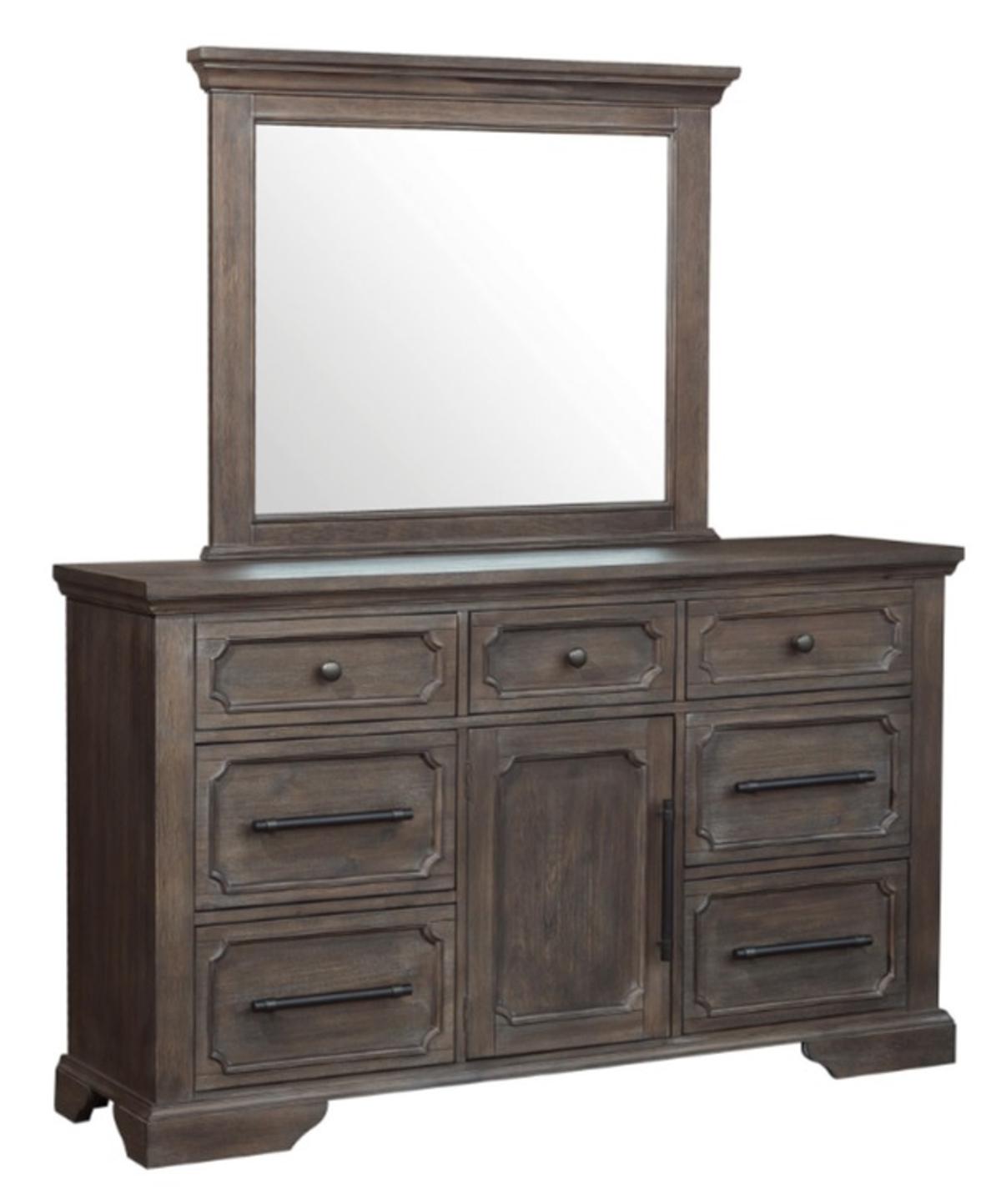 Taulon Mirror in Dark Oak 5438-6 - Furniture 4 Less Outlet (Salinas,CA)