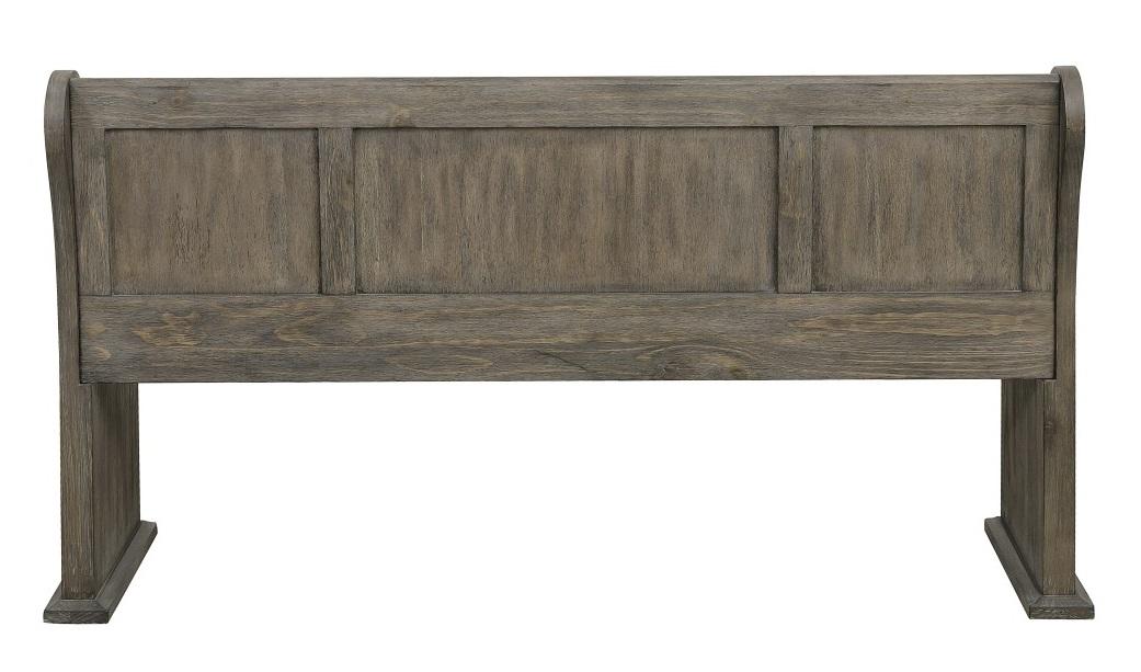 Toulon Bench with Curved Arms in Dark Pewter 5438-14A - Furniture 4 Less Outlet (Salinas,CA)