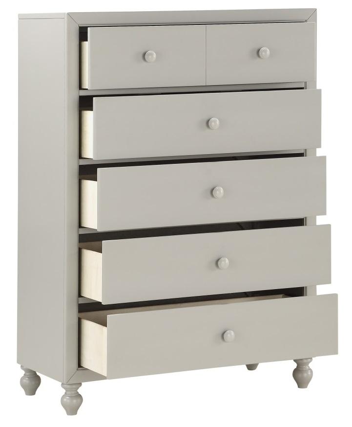 Wellsummer 5 Drawer Chest in Gray 1803GY-9 - Furniture 4 Less Outlet (Salinas,CA)