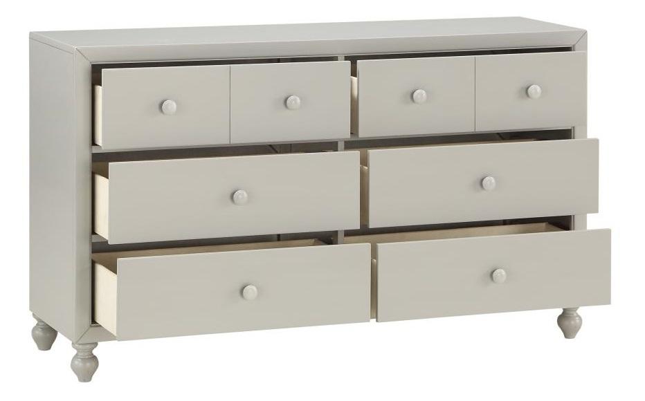 Wellsummer 6 Drawer Dresser in Gray 1803GY-5 - Furniture 4 Less Outlet (Salinas,CA)