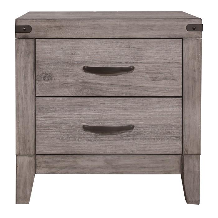 Woodrow 2 Drawer Nightstand in Gray 2042-4 - Furniture 4 Less Outlet (Salinas,CA)
