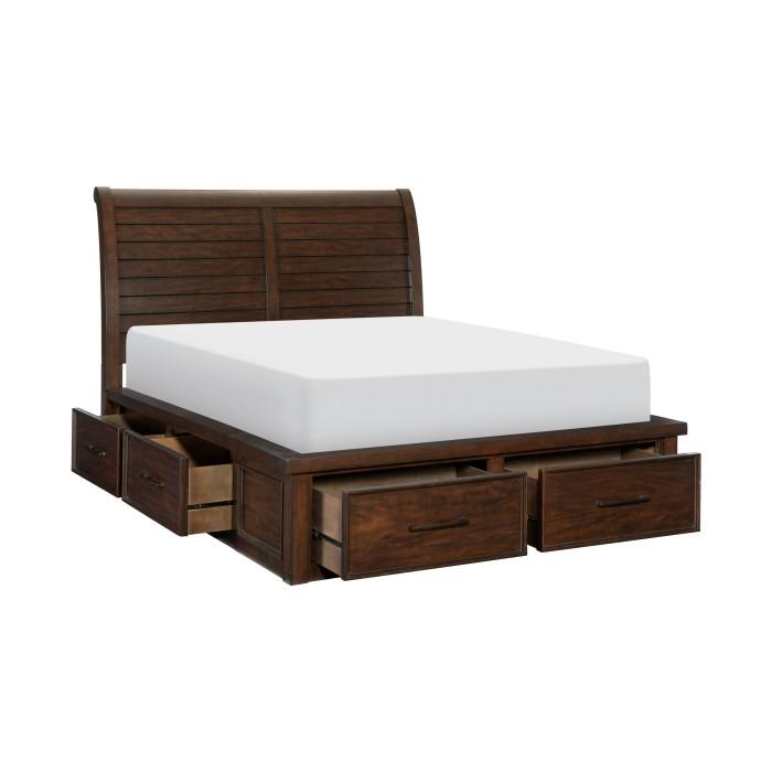Logandale (4) Eastern King Platform Bed with Footboard Storage - Furniture 4 Less Outlet (Salinas,CA)