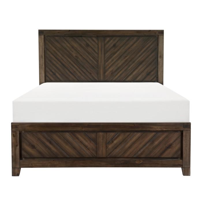 Parnell Queen Panel Bed in Rustic Cherry 1648-1 - Furniture 4 Less Outlet (Salinas,CA)