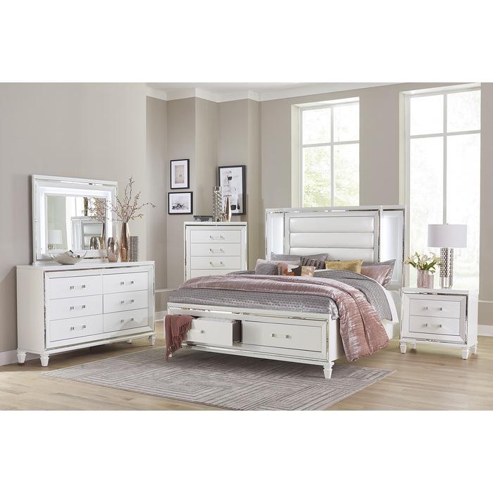 Tamsin (3) California King Platform Bed with LED Lighting and Footboard Storage - Furniture 4 Less Outlet (Salinas,CA)
