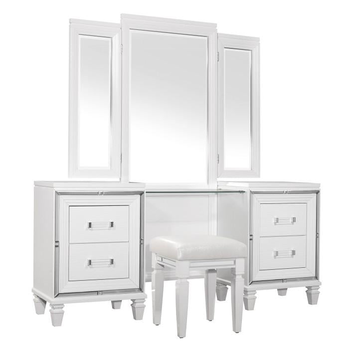 Tamsin (3) Vanity Dresser with Mirror - Furniture 4 Less Outlet (Salinas,CA)