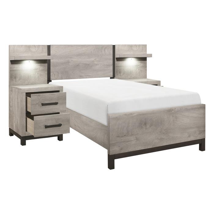 Zephyr 5pc Set Twin Wall Bed (TB+2NS+2NS-P) - Furniture 4 Less Outlet (Salinas,CA)