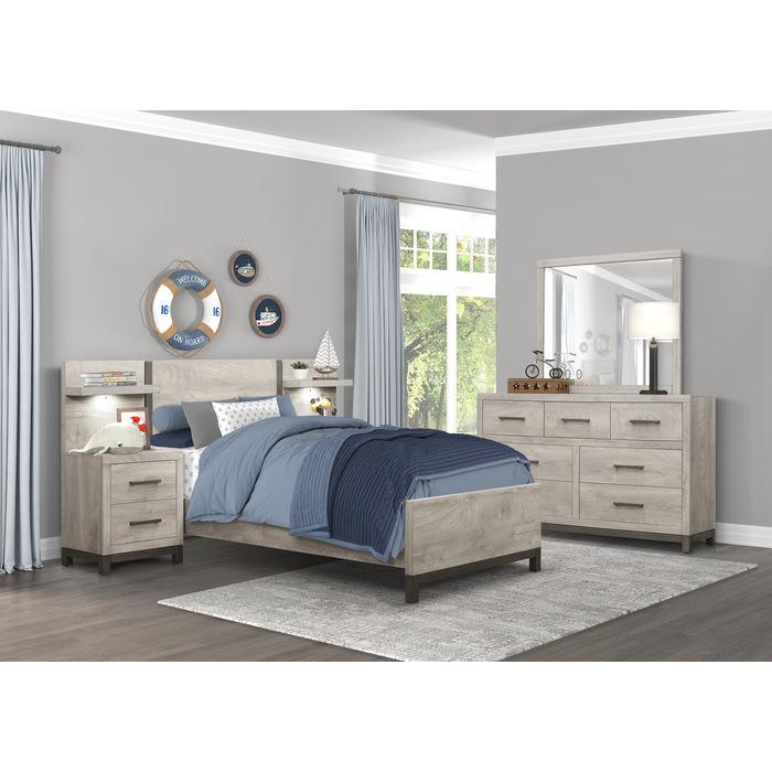 Zephyr 5pc Set Twin Wall Bed (TB+2NS+2NS-P) - Furniture 4 Less Outlet (Salinas,CA)